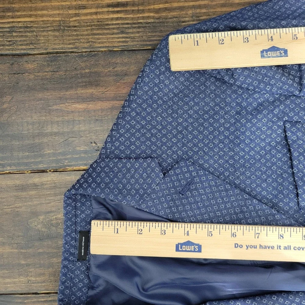 J.F Ferrar Men's Sport Coat‎ Blazer Two Button Blue Polyester Blend Size 42-44S